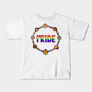 Group of People Holding Hands Gay Pride Kids T-Shirt